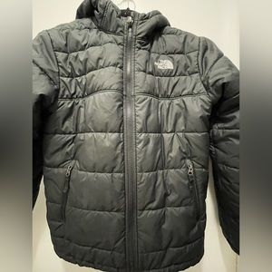 North Face Youth Black Hooded Winter Coat